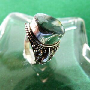 RAW EMERALD RING - SIZE 7.5